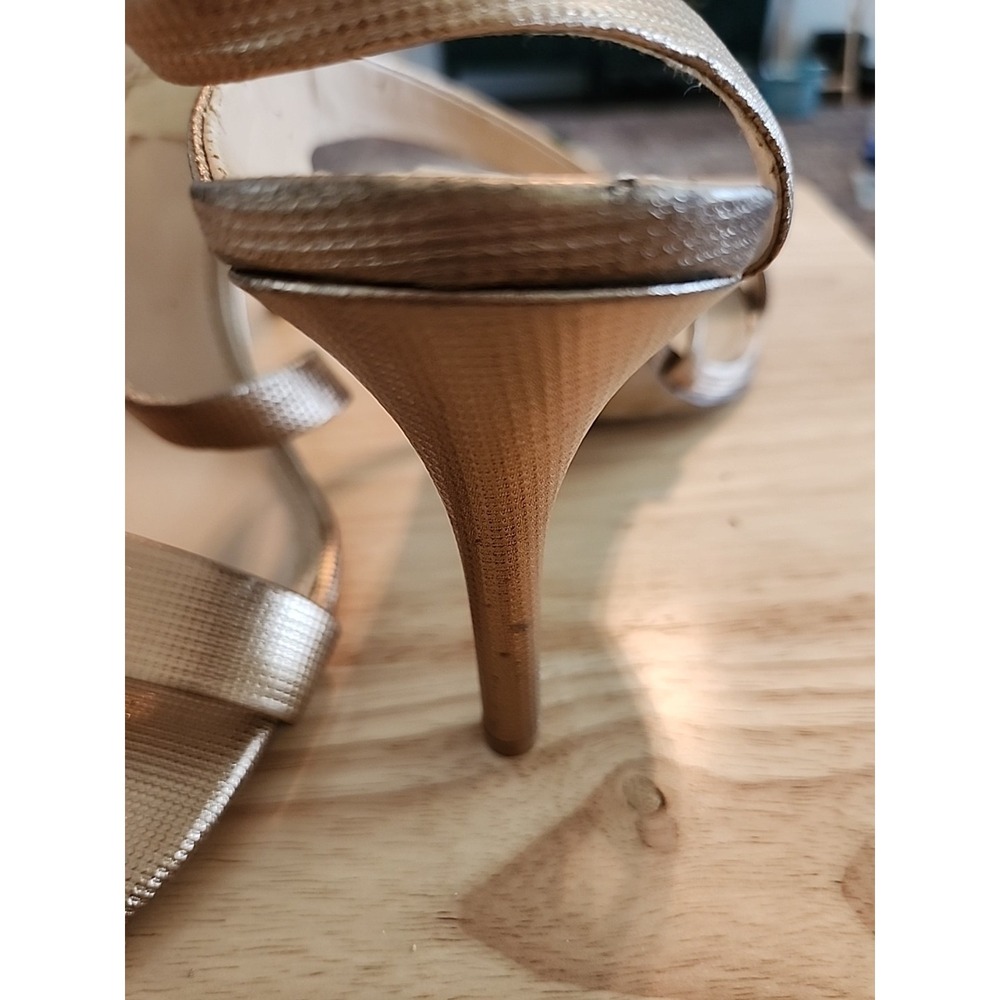Vince Camuto Costina Embossed Metallic Leather Strappy Dress Sandal Sz 11M FLAWS - Picture 14 of 16